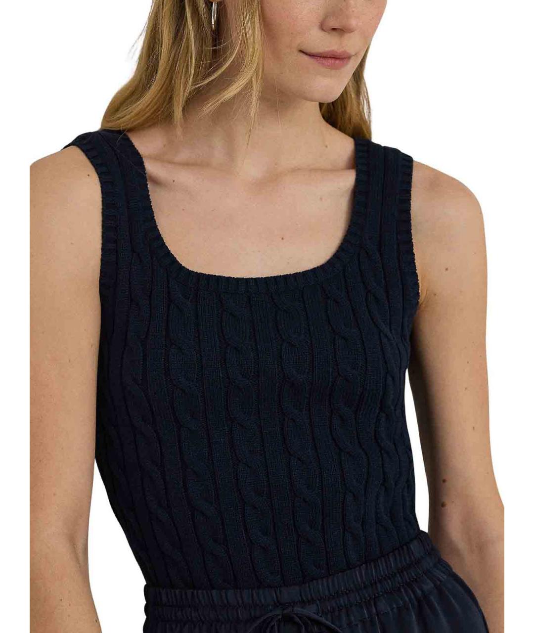 RALPH LAUREN Темно-синяя майка, фото 5