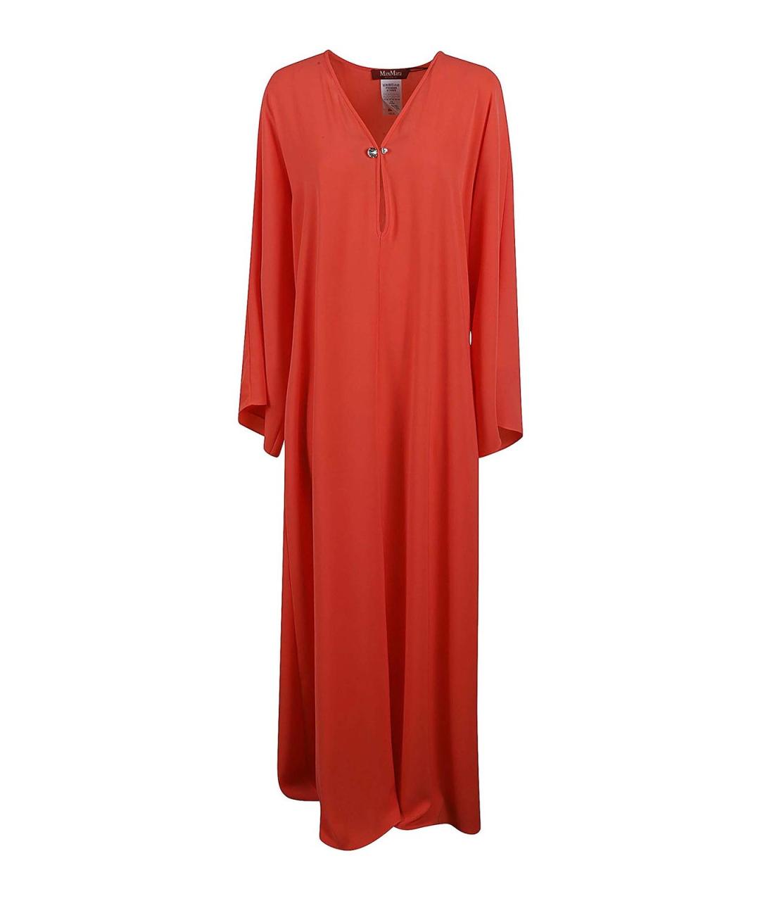 MAX MARA Красное полиэстеровое вечернее платье, фото 1