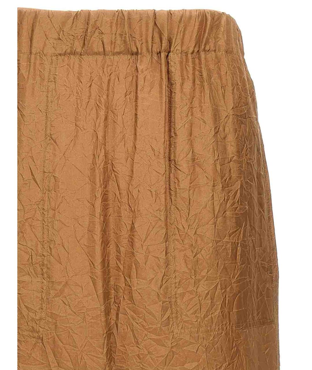 MAX MARA Оранжевая хлопковая юбка миди, фото 2