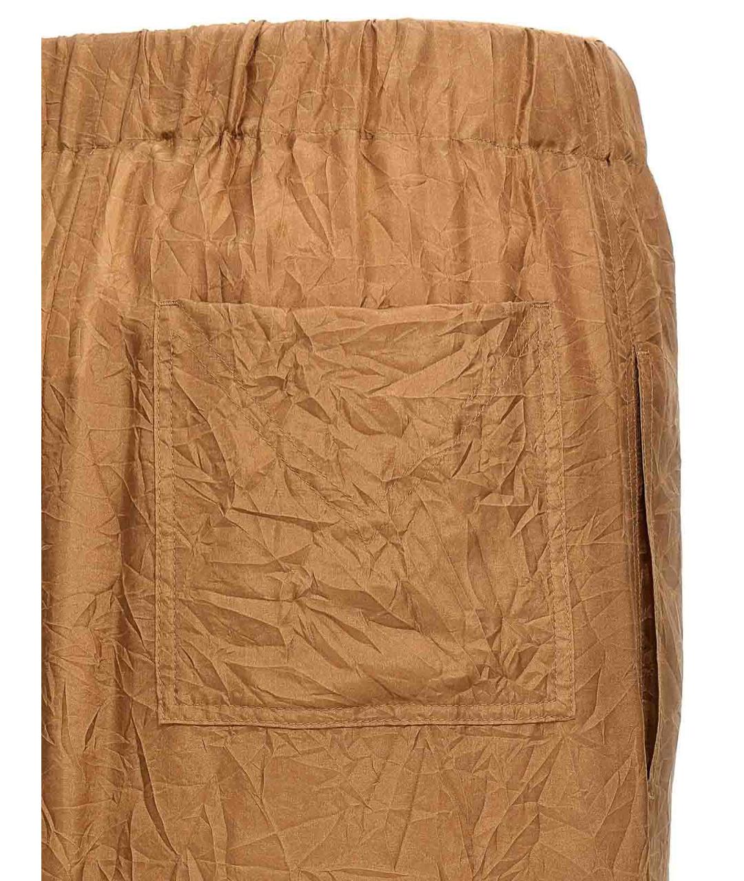 MAX MARA Оранжевая хлопковая юбка миди, фото 4