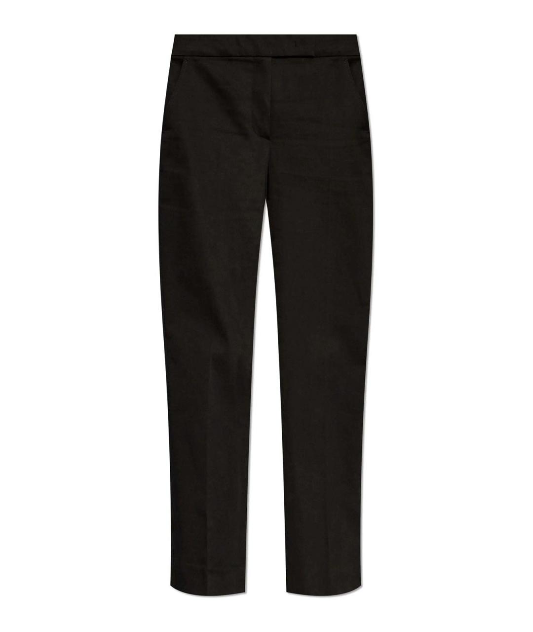 MAX MARA Коричневые хлопковые брюки узкие, фото 1