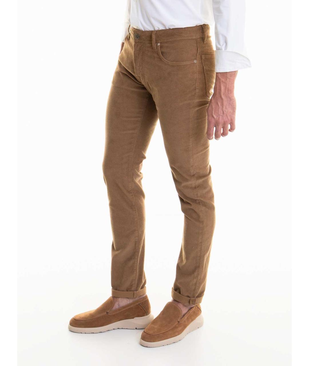 CORNELIANI Коричневые джинсы скинни, фото 2
