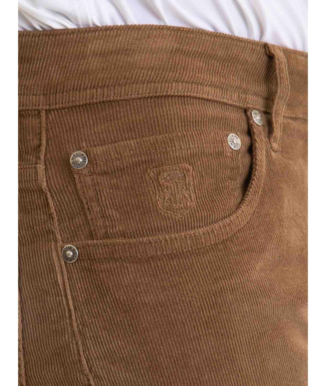 CORNELIANI Коричневые джинсы скинни, фото 5