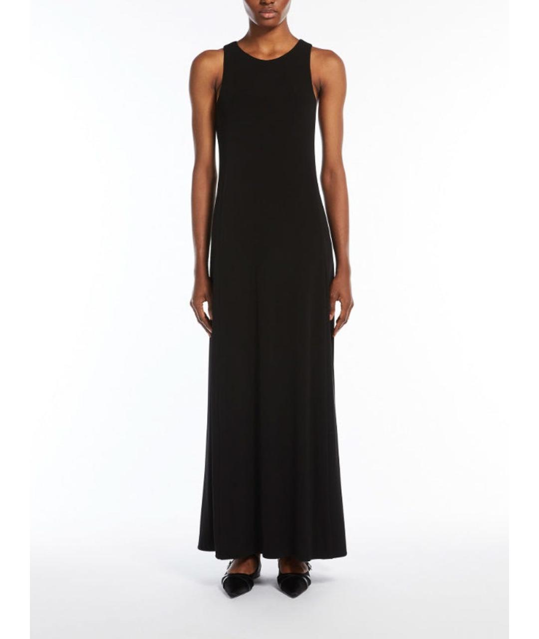 MAX MARA Черное вискозное вечернее платье, фото 2