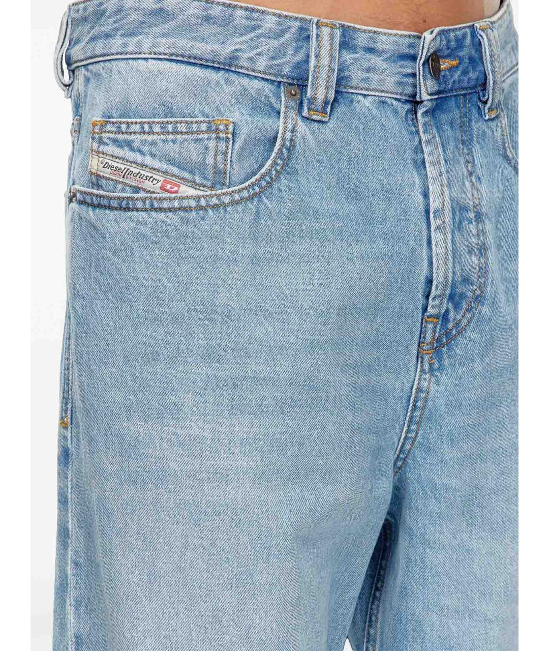 DIESEL Синие хлопковые повседневные брюки, фото 3
