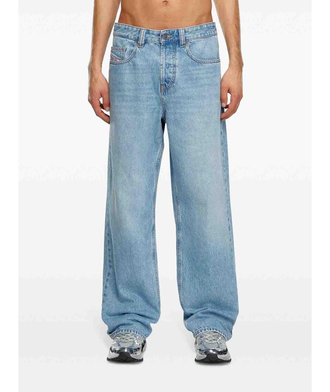 DIESEL Синие хлопковые повседневные брюки, фото 5
