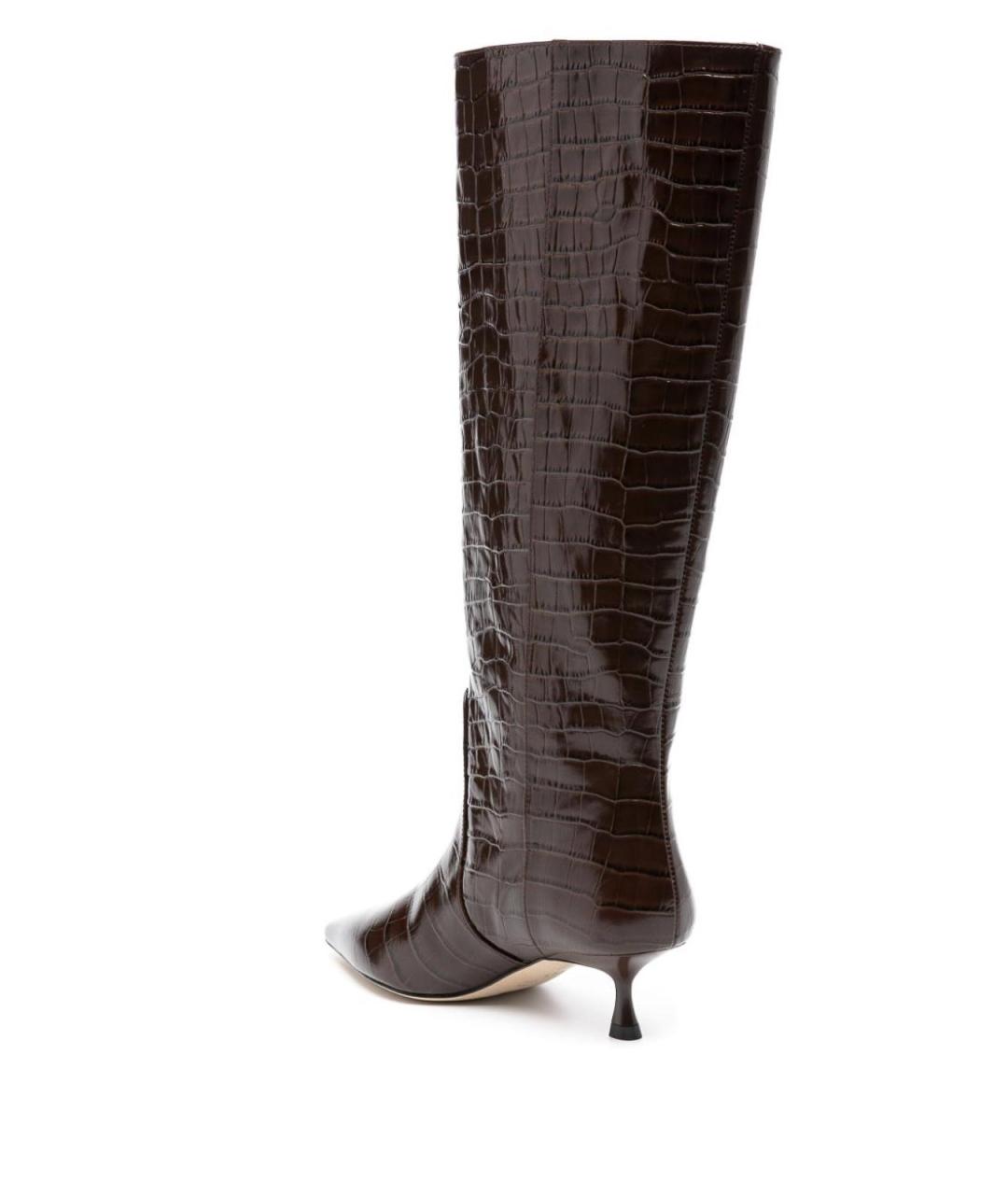 STUART WEITZMAN Коричневые сапоги из лакированной кожи, фото 3