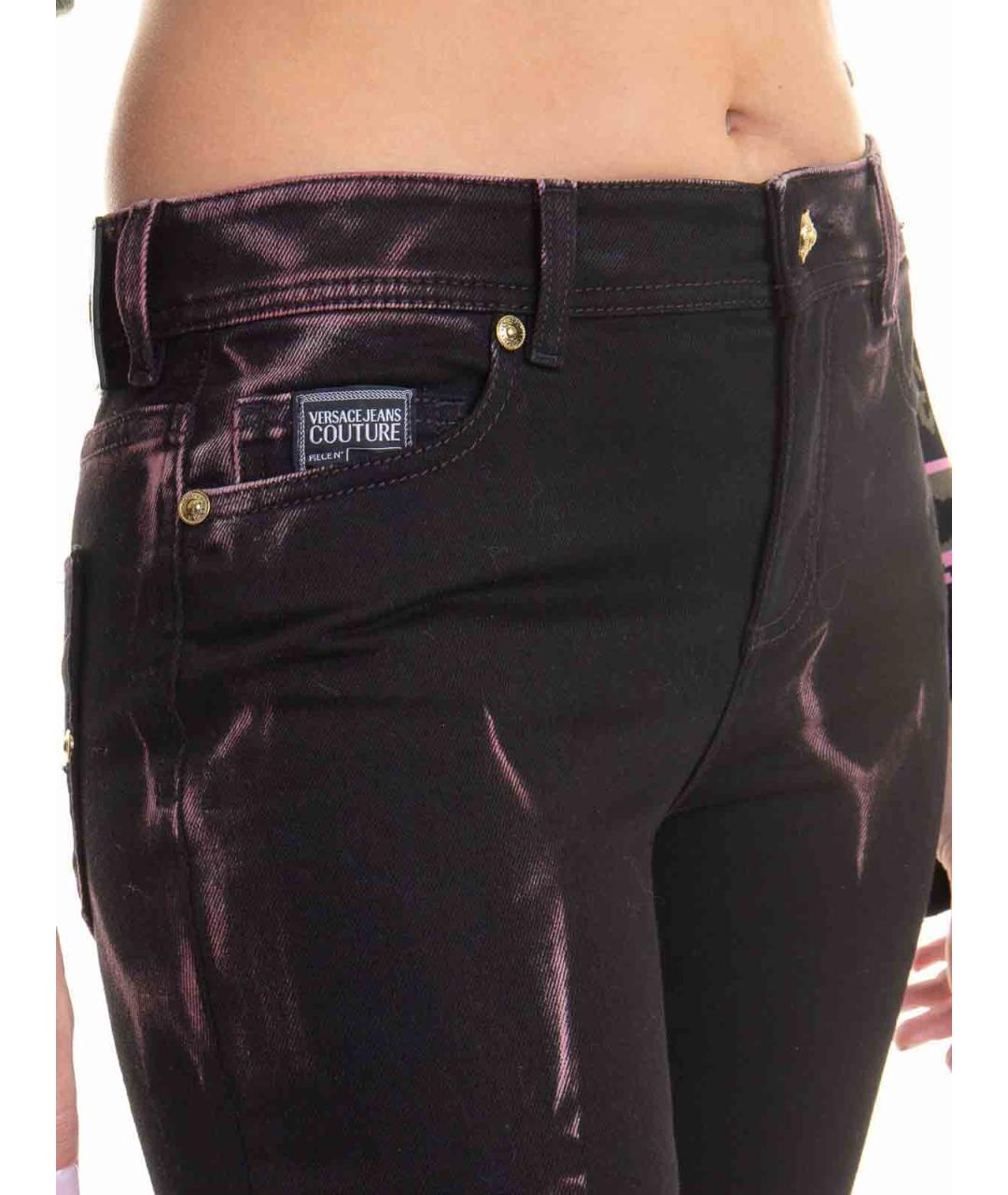 VERSACE JEANS COUTURE Фиолетовые хлопковые джинсы слим, фото 5