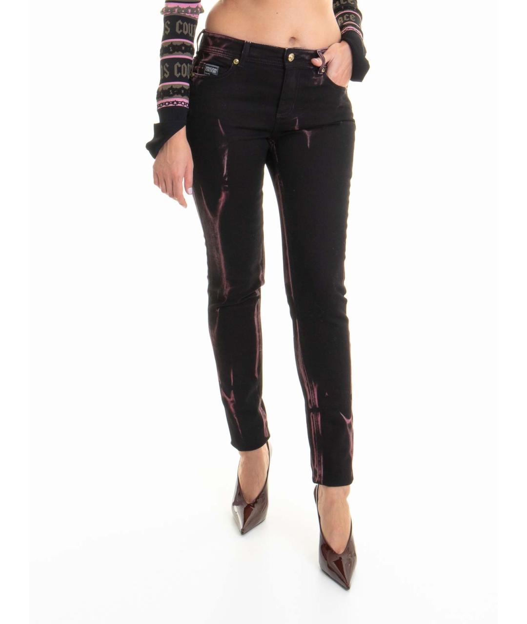 VERSACE JEANS COUTURE Фиолетовые хлопковые джинсы слим, фото 3
