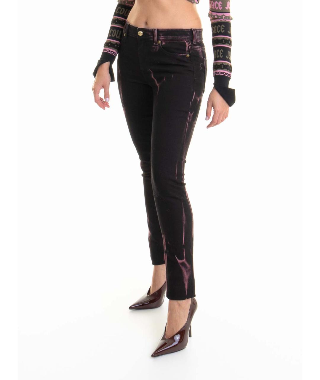 VERSACE JEANS COUTURE Фиолетовые хлопковые джинсы слим, фото 2