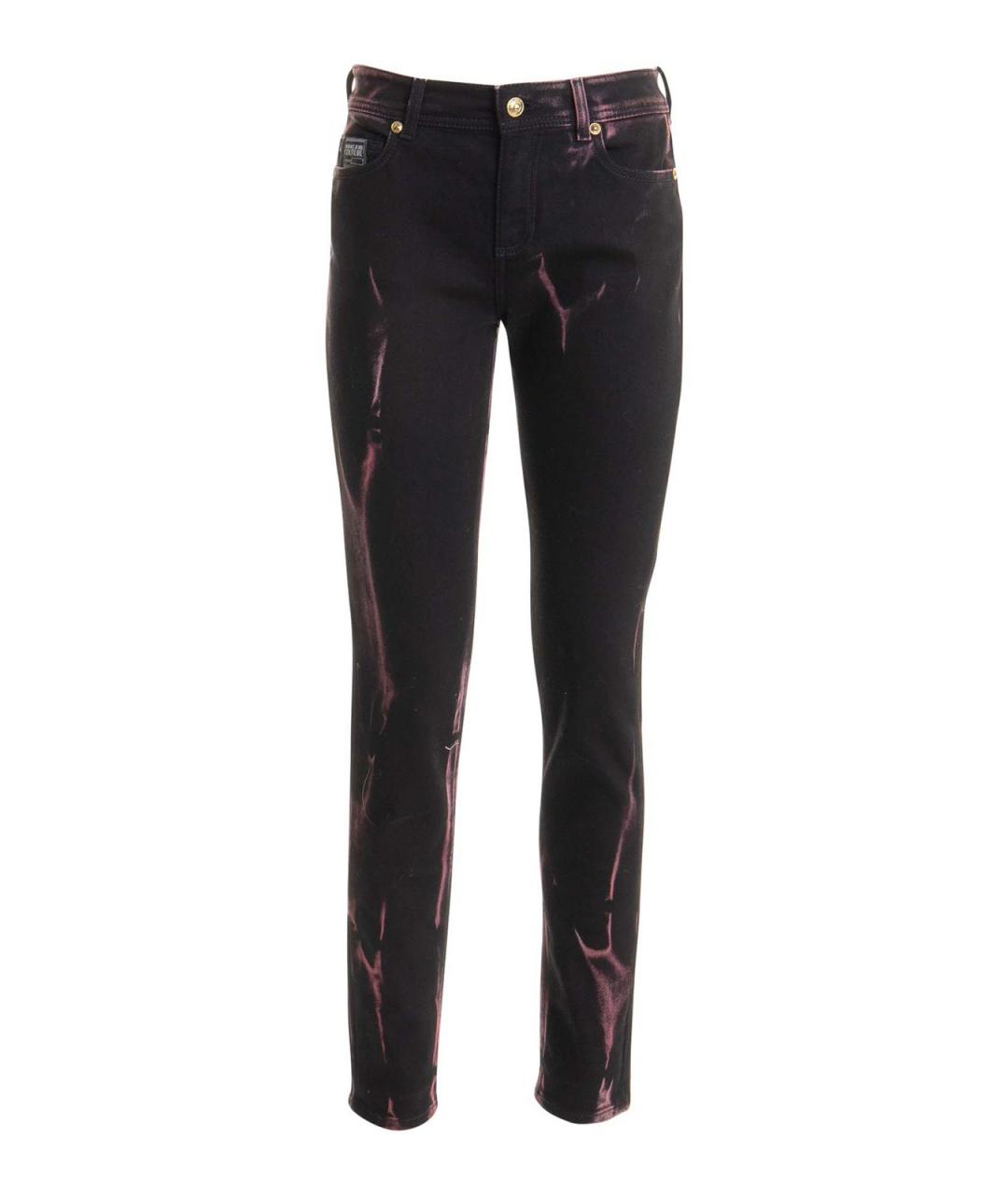 VERSACE JEANS COUTURE Фиолетовые хлопковые джинсы слим, фото 1