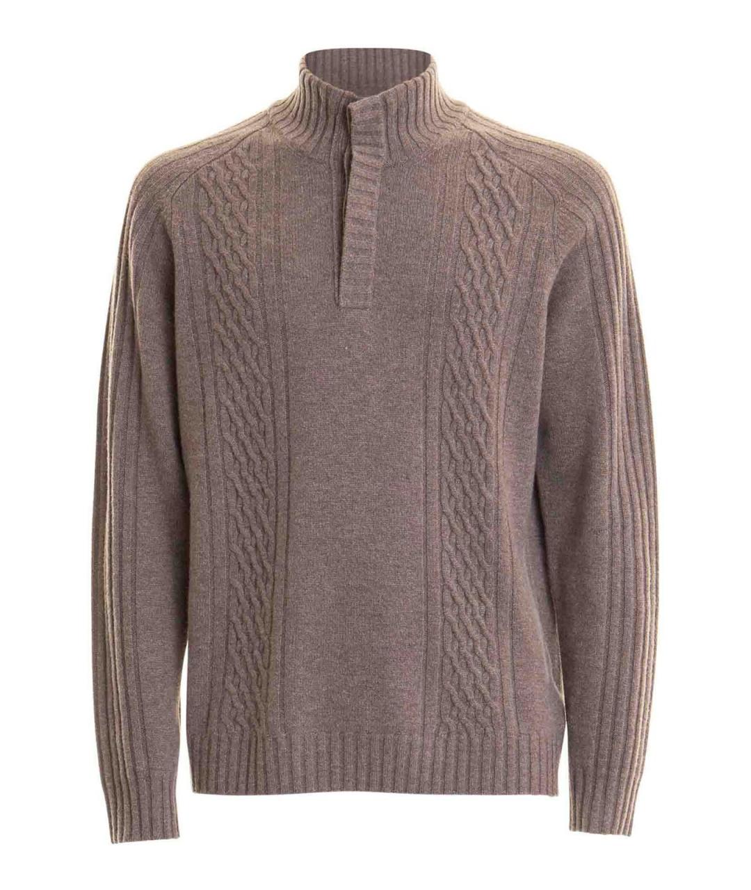 CORNELIANI Коричневый кашемировый джемпер / свитер, фото 1