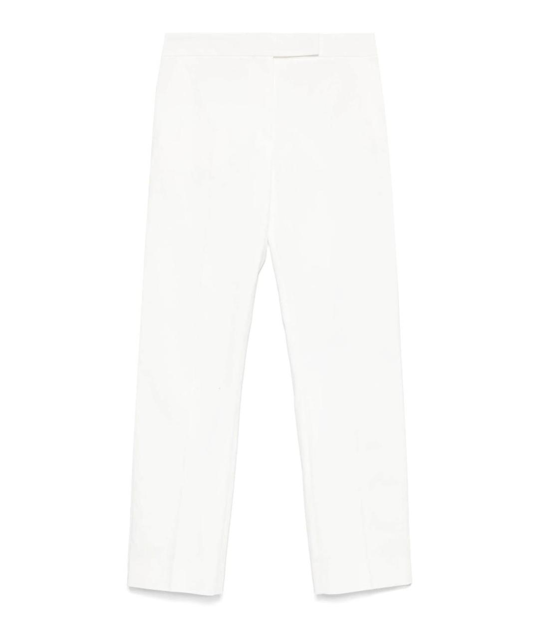 MAX MARA Белые хлопковые брюки широкие, фото 1