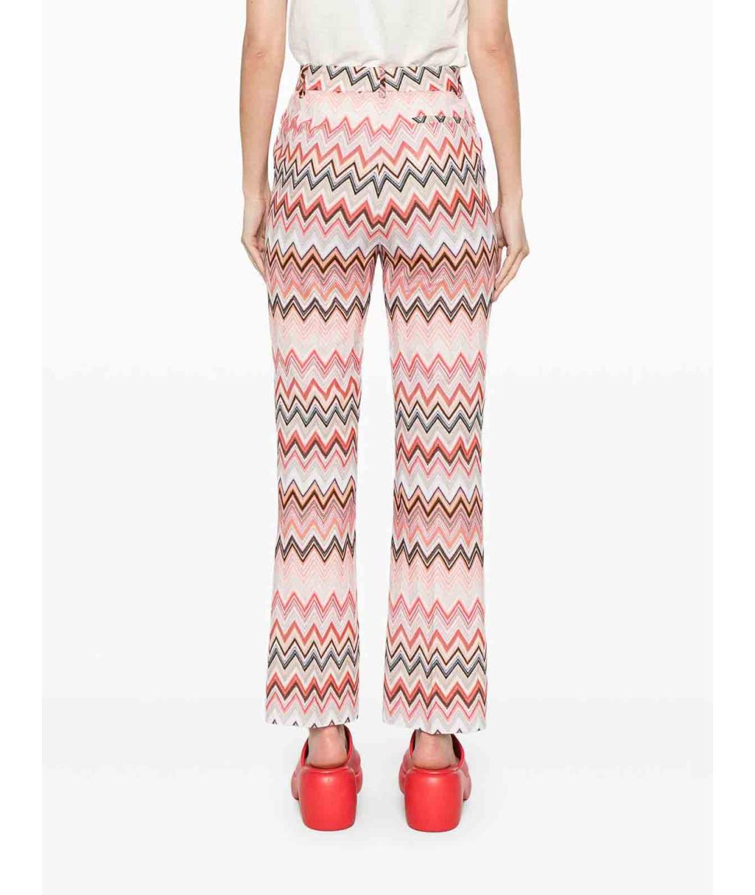 MISSONI Розовые хлопковые прямые брюки, фото 5
