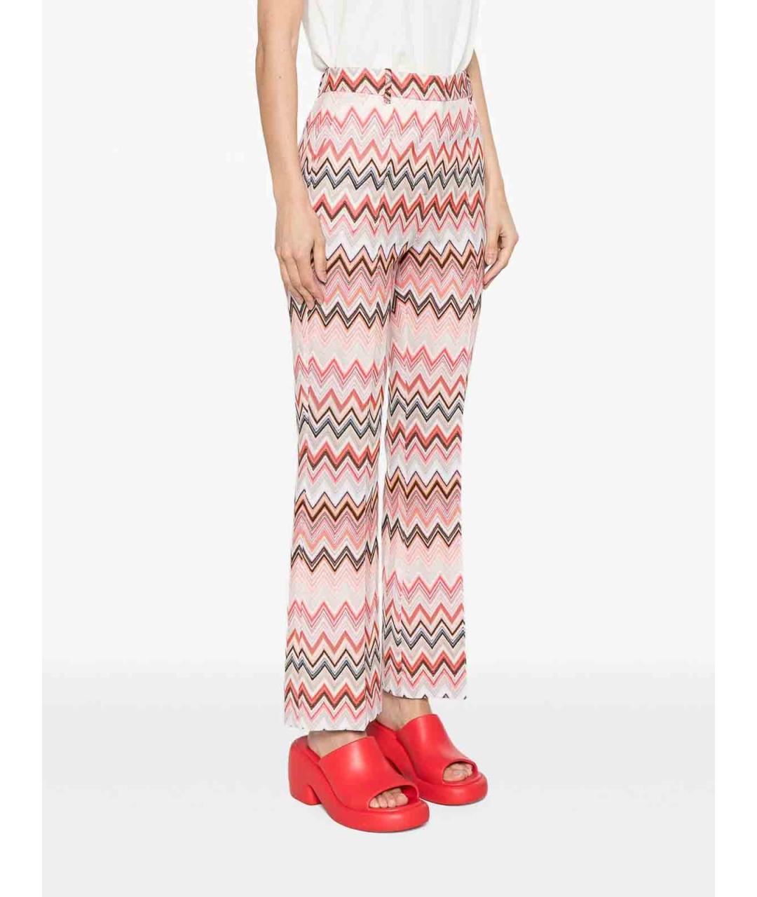 MISSONI Розовые хлопковые прямые брюки, фото 4