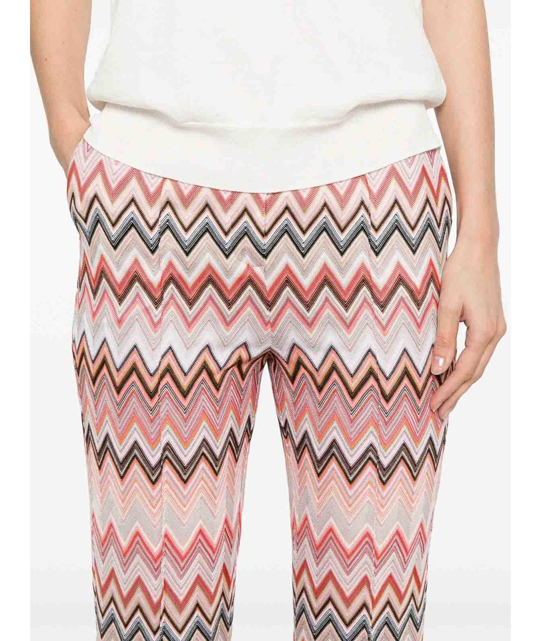 MISSONI Розовые хлопковые прямые брюки, фото 2