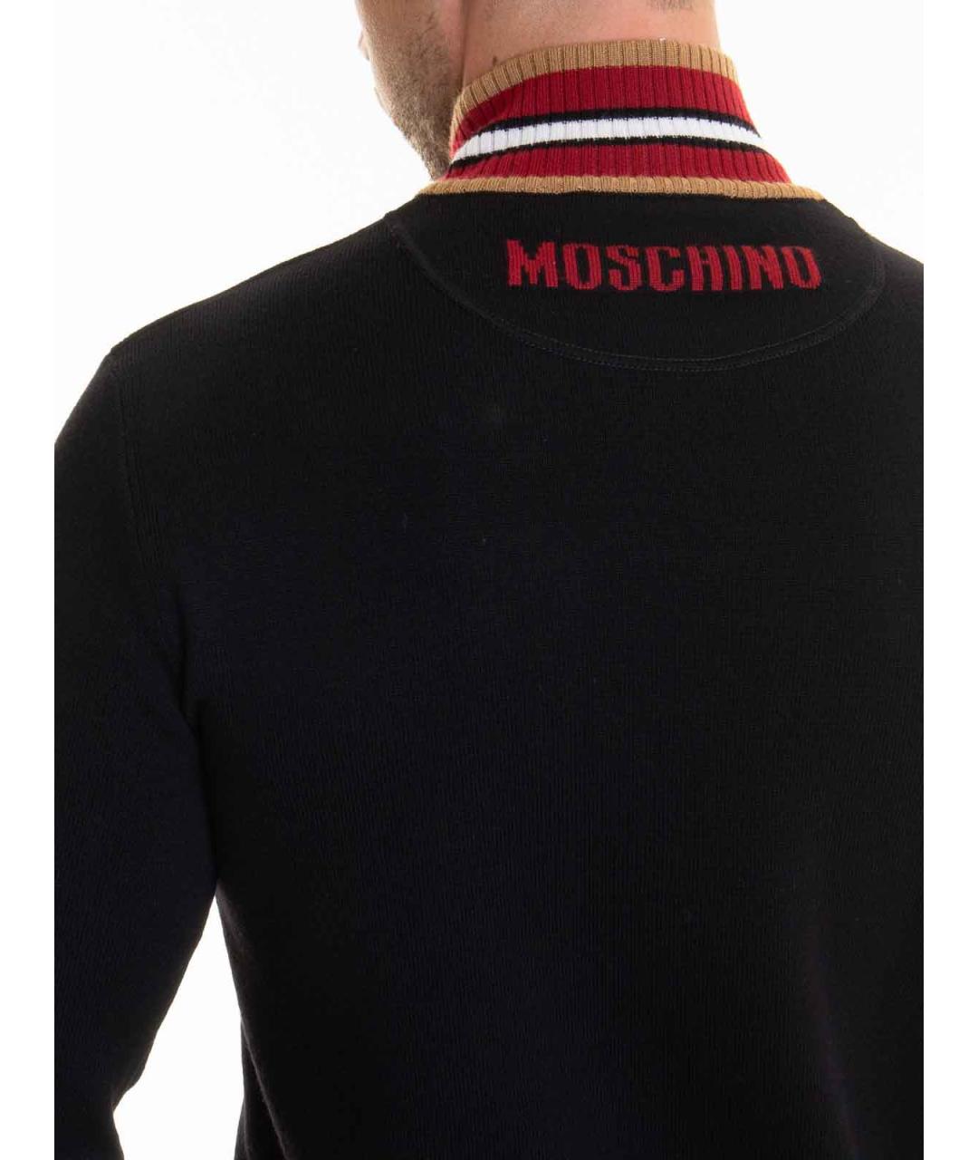 MOSCHINO Черный шерстяной джемпер / свитер, фото 5