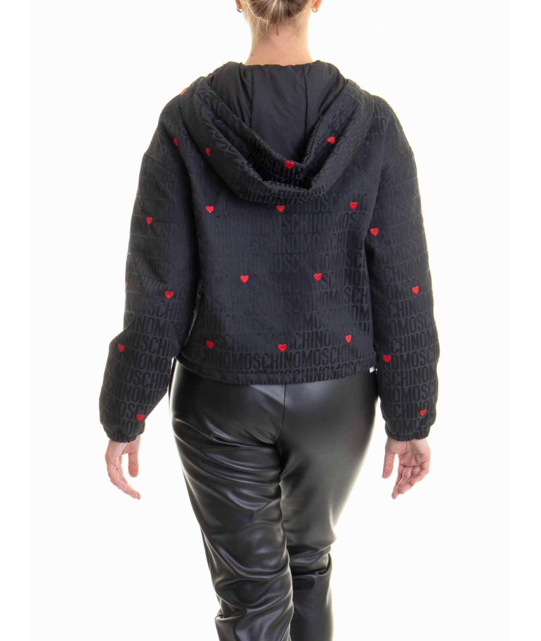 MOSCHINO Черная полиэстеровая куртка, фото 4