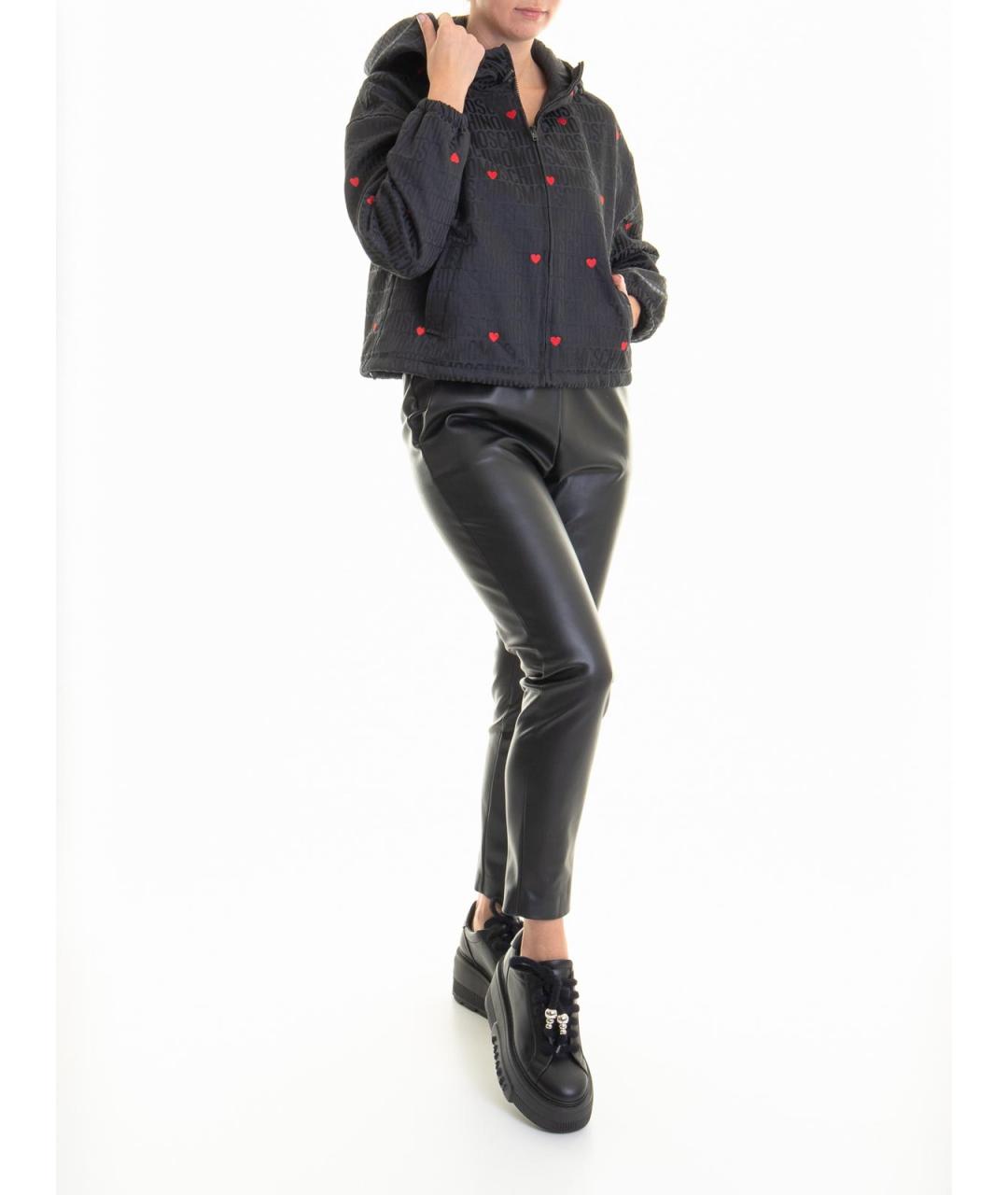 MOSCHINO Черная полиэстеровая куртка, фото 2