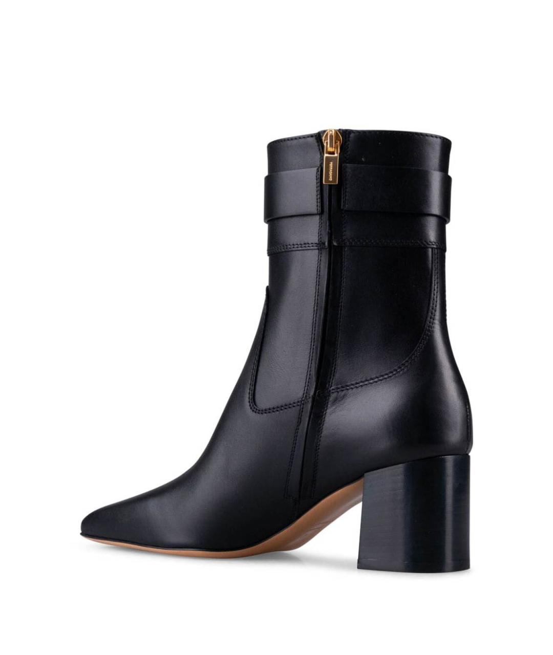 FERRAGAMO Черные кожаные ботильоны, фото 2