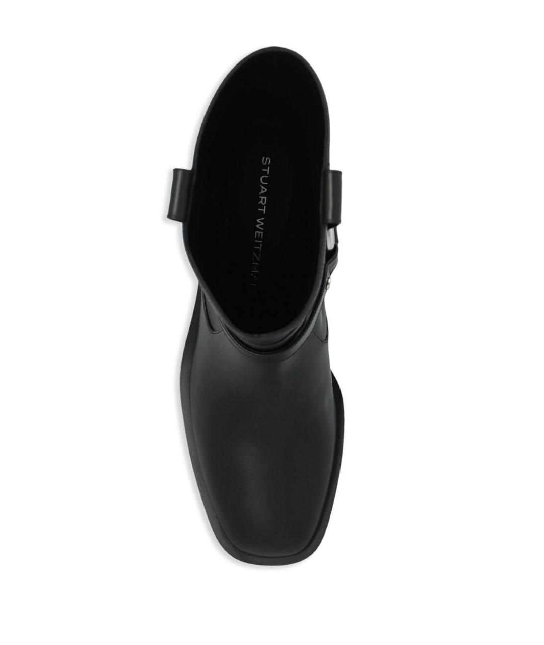STUART WEITZMAN Черные кожаные ботильоны, фото 2