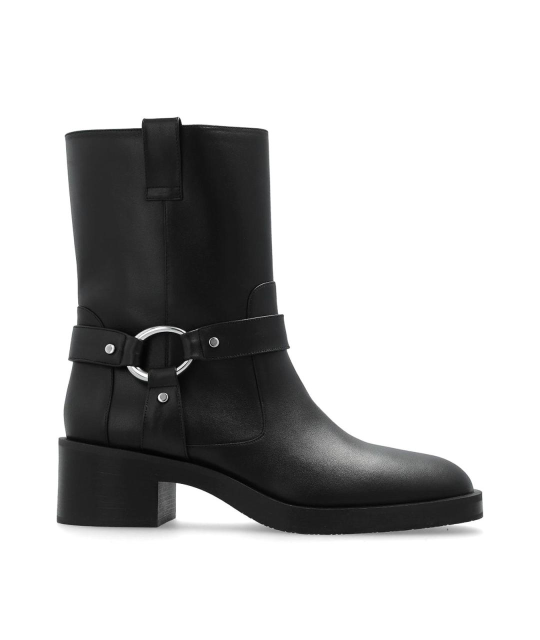 STUART WEITZMAN Черные кожаные ботильоны, фото 1