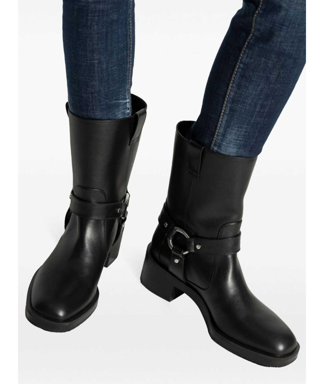 STUART WEITZMAN Черные кожаные ботильоны, фото 4