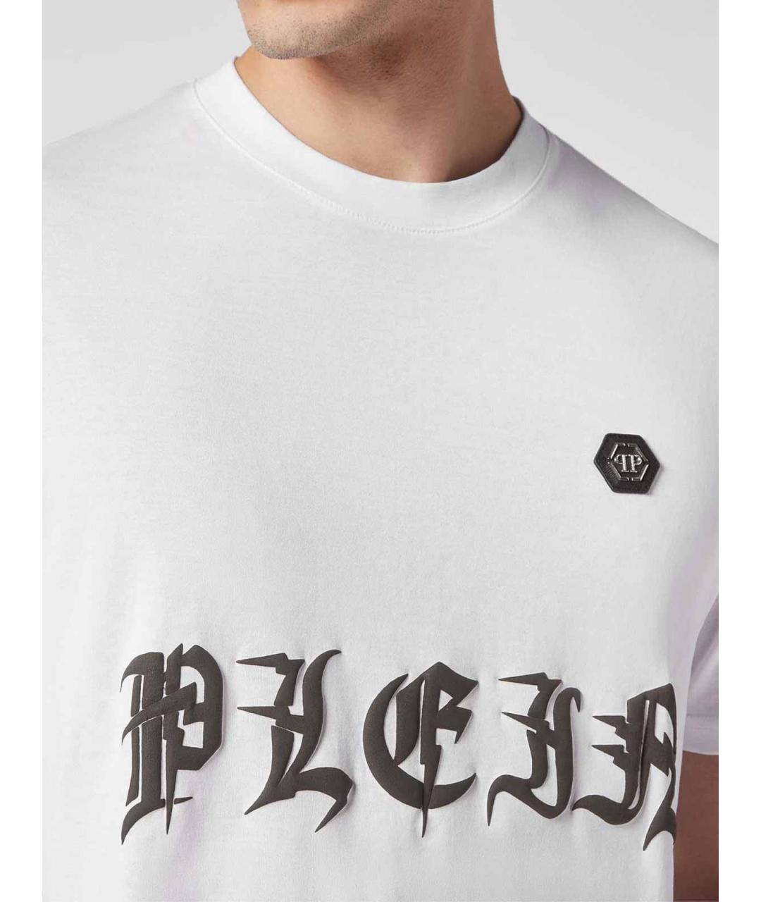 PHILIPP PLEIN Белая хлопковая футболка, фото 2
