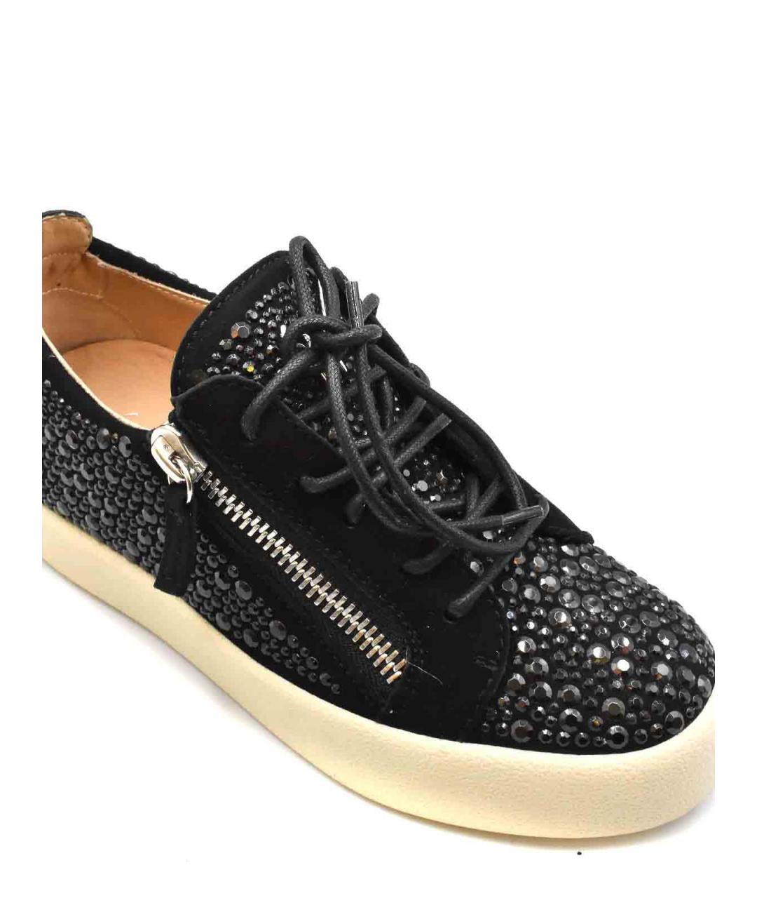 GIUSEPPE ZANOTTI DESIGN Черные кожаные кроссовки, фото 4