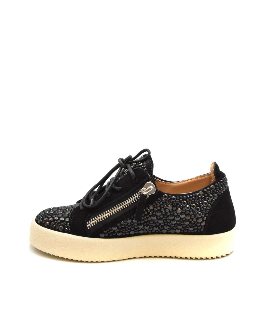 GIUSEPPE ZANOTTI DESIGN Черные кожаные кроссовки, фото 3