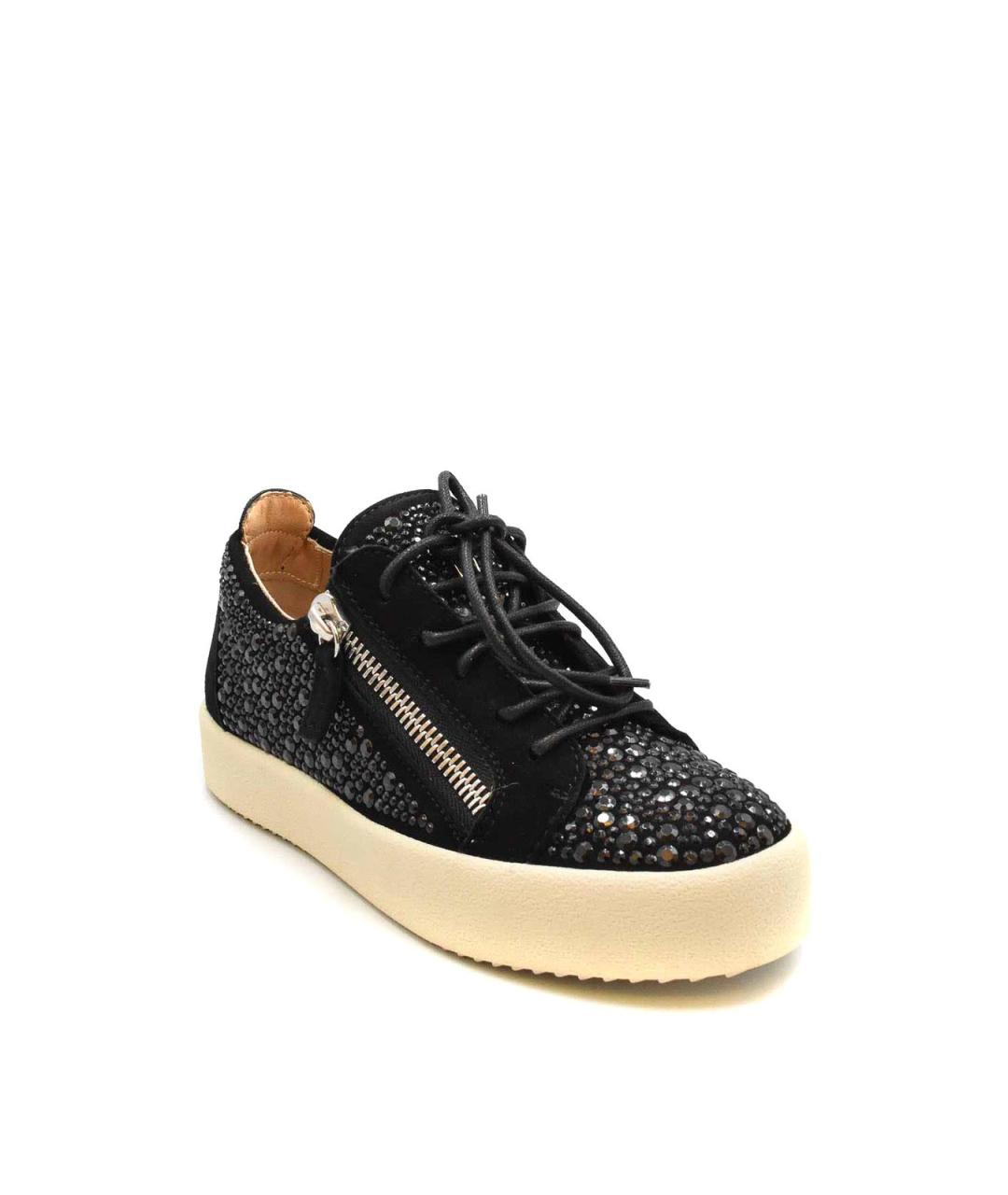 GIUSEPPE ZANOTTI DESIGN Черные кожаные кроссовки, фото 2