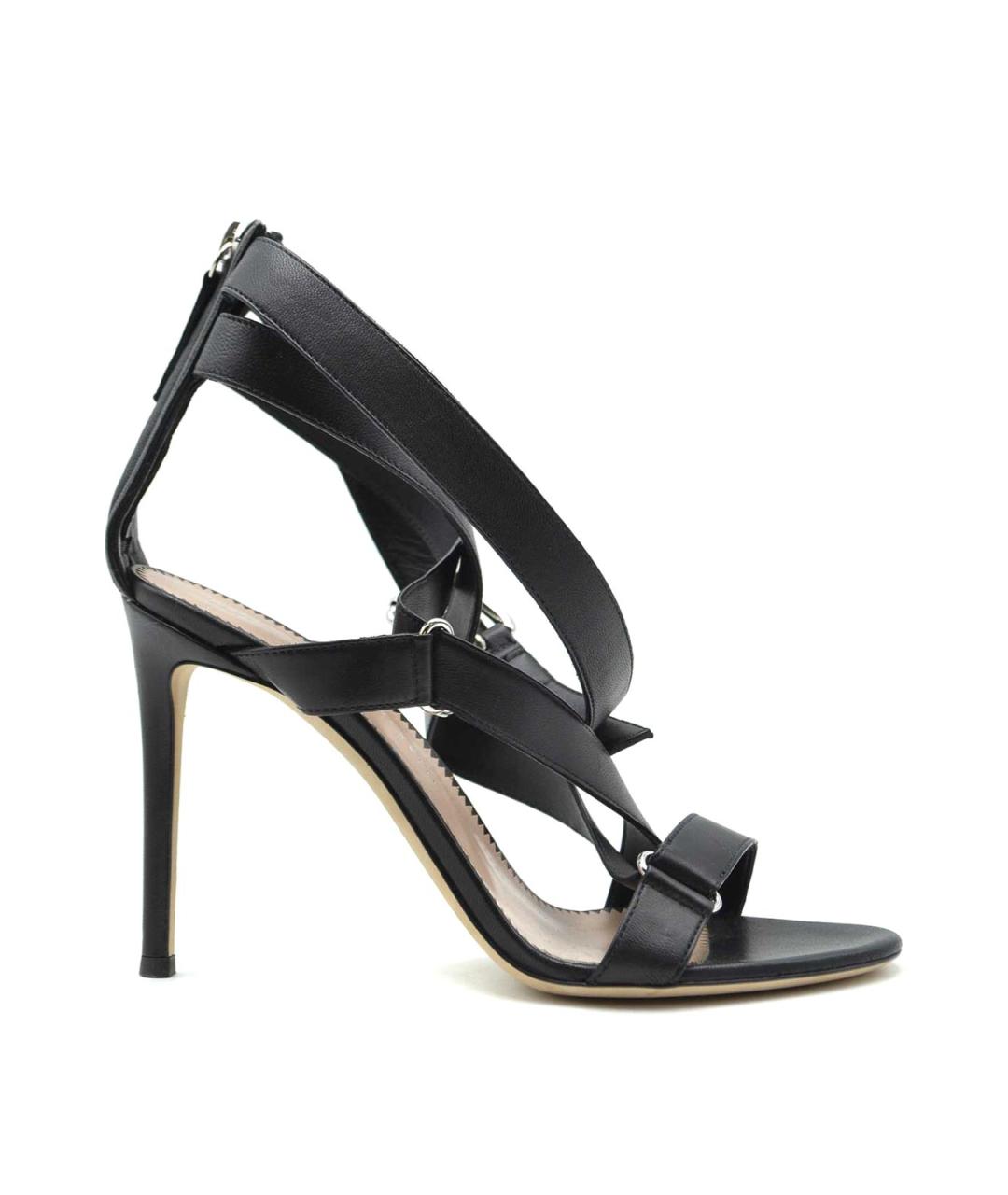 GIUSEPPE ZANOTTI DESIGN Черные кожаные сандалии, фото 1