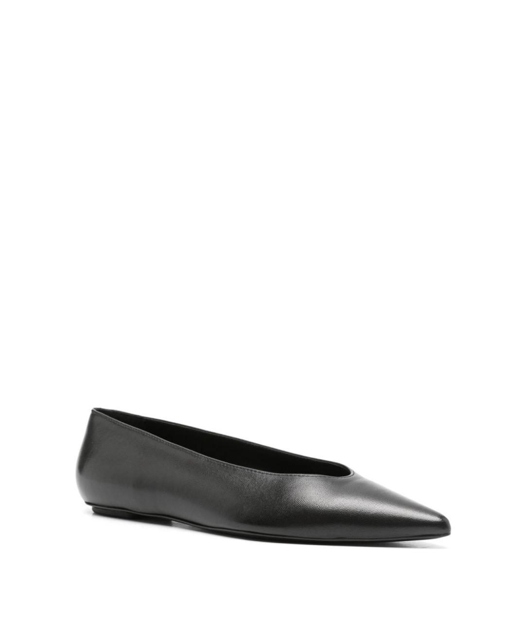 STUART WEITZMAN Черные кожаные балетки, фото 2