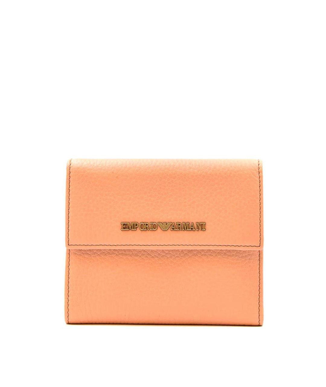 EMPORIO ARMANI Коралловый кожаный кошелек, фото 1