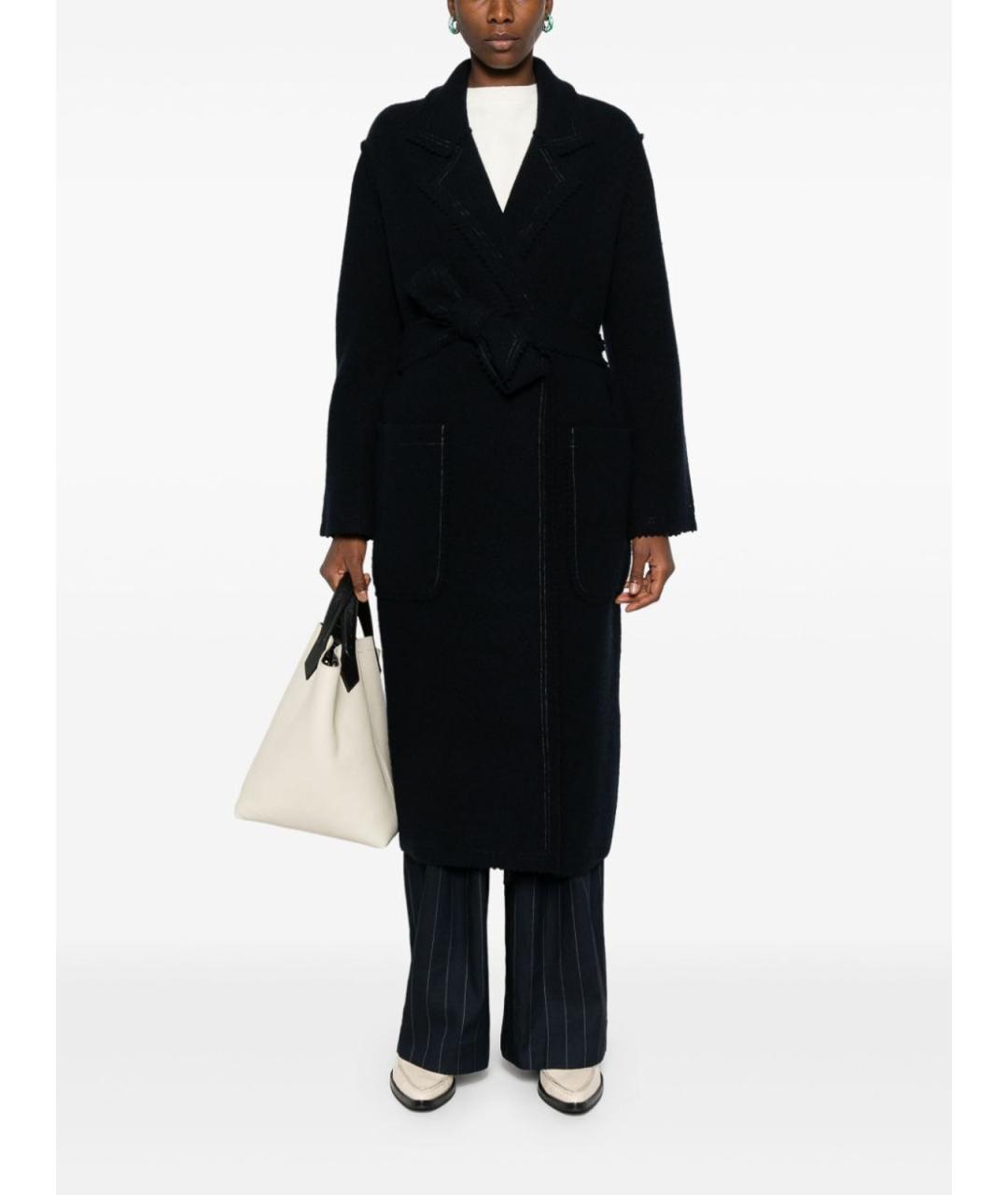 MAX MARA Черное шерстяное пальто, фото 5