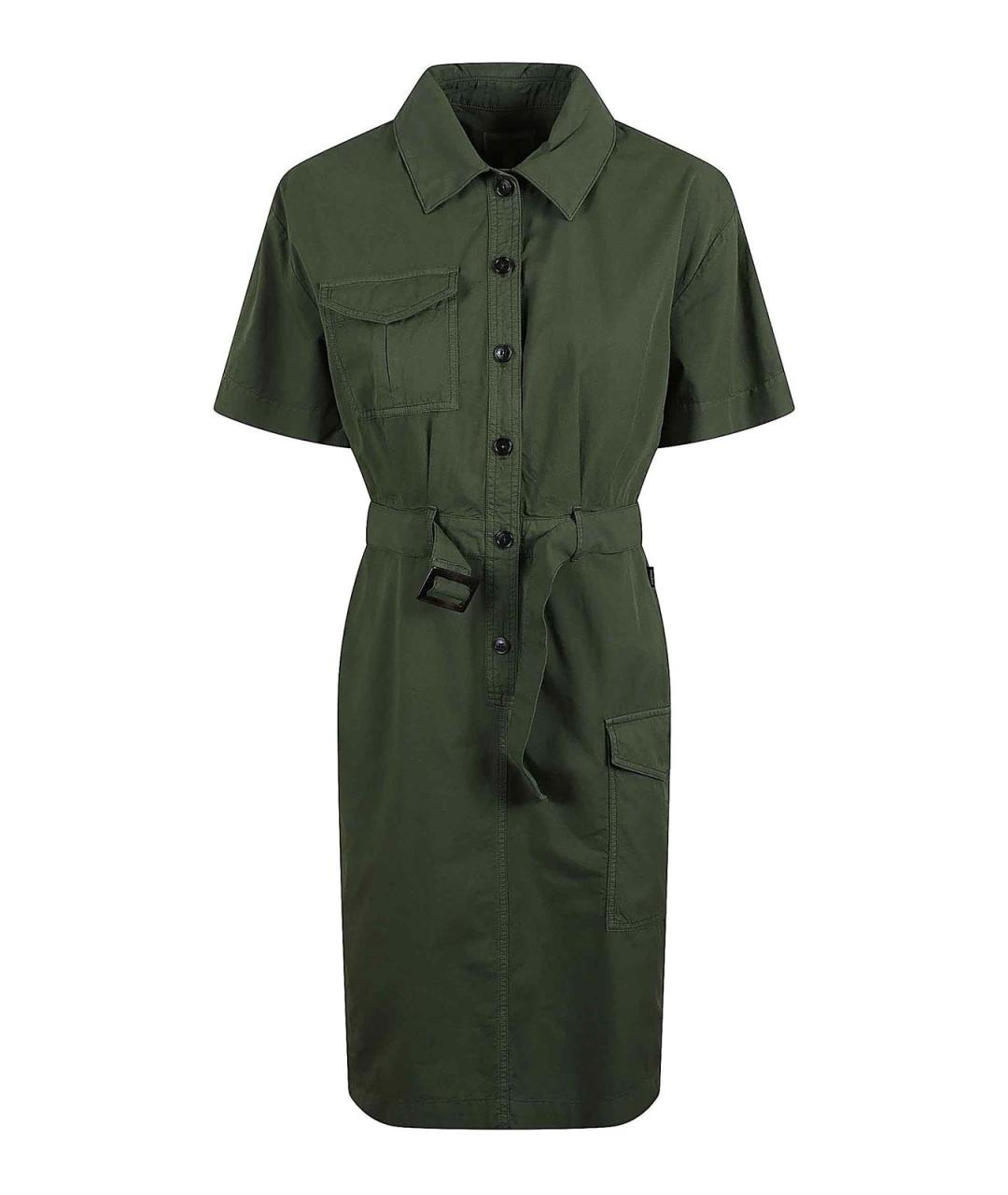 WOOLRICH Зеленое хлопковое повседневное платье, фото 1
