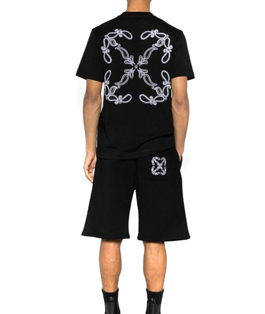 OFF-WHITE Черная хлопковая футболка, фото 2
