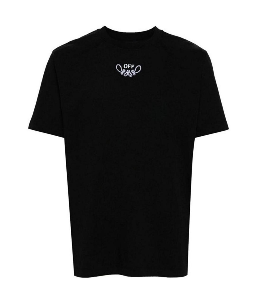 OFF-WHITE Черная хлопковая футболка, фото 1