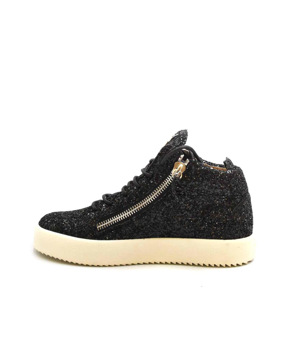 GIUSEPPE ZANOTTI DESIGN Черные кожаные кроссовки, фото 3