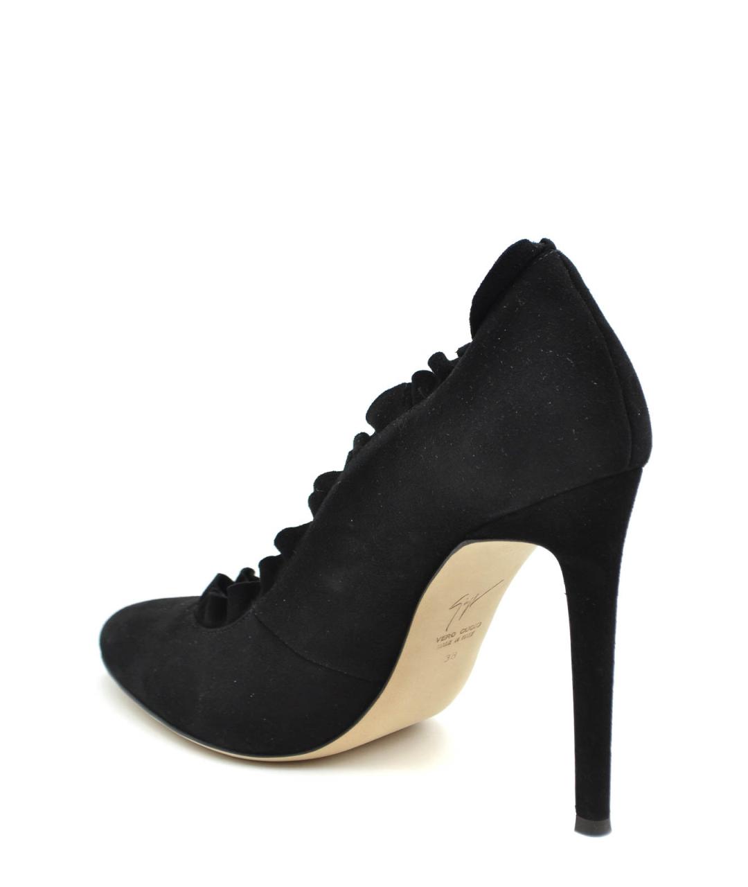 GIUSEPPE ZANOTTI DESIGN Черные кожаные туфли, фото 4