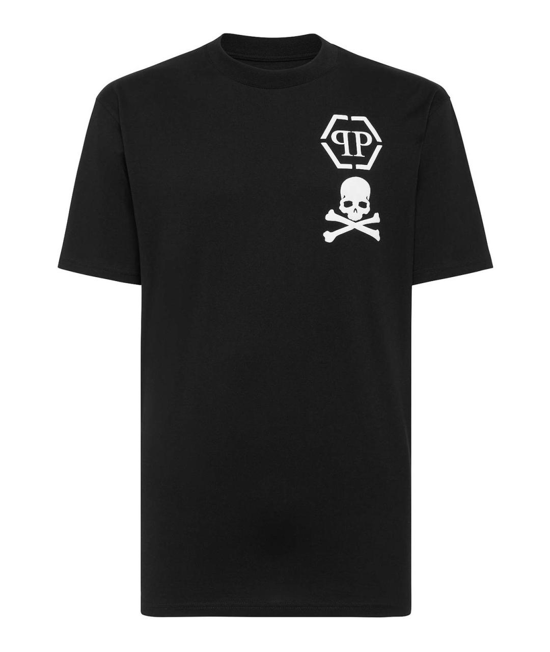PHILIPP PLEIN Черная хлопковая футболка, фото 1