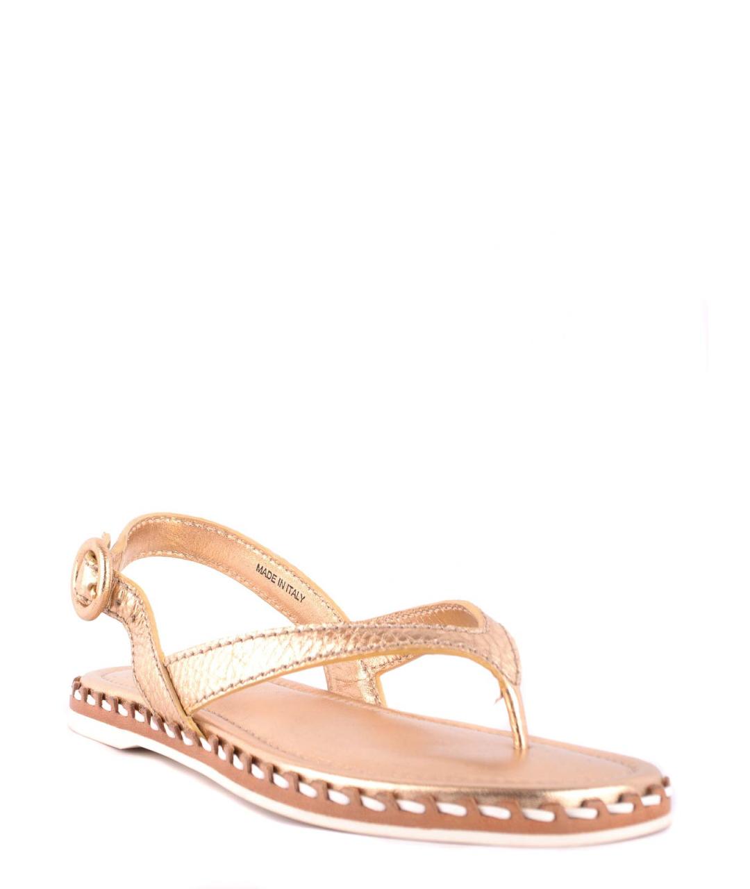 CAR SHOE Золотые кожаные сандалии, фото 2