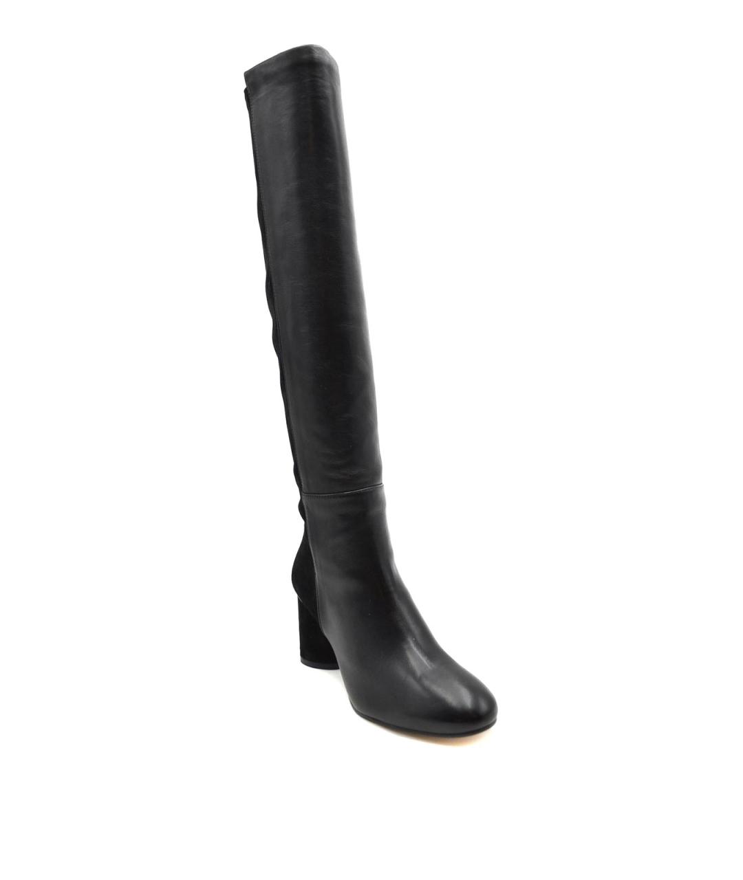 STUART WEITZMAN Черные кожаные сапоги, фото 4