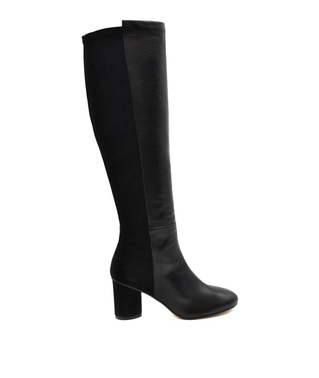 STUART WEITZMAN Черные кожаные сапоги, фото 1