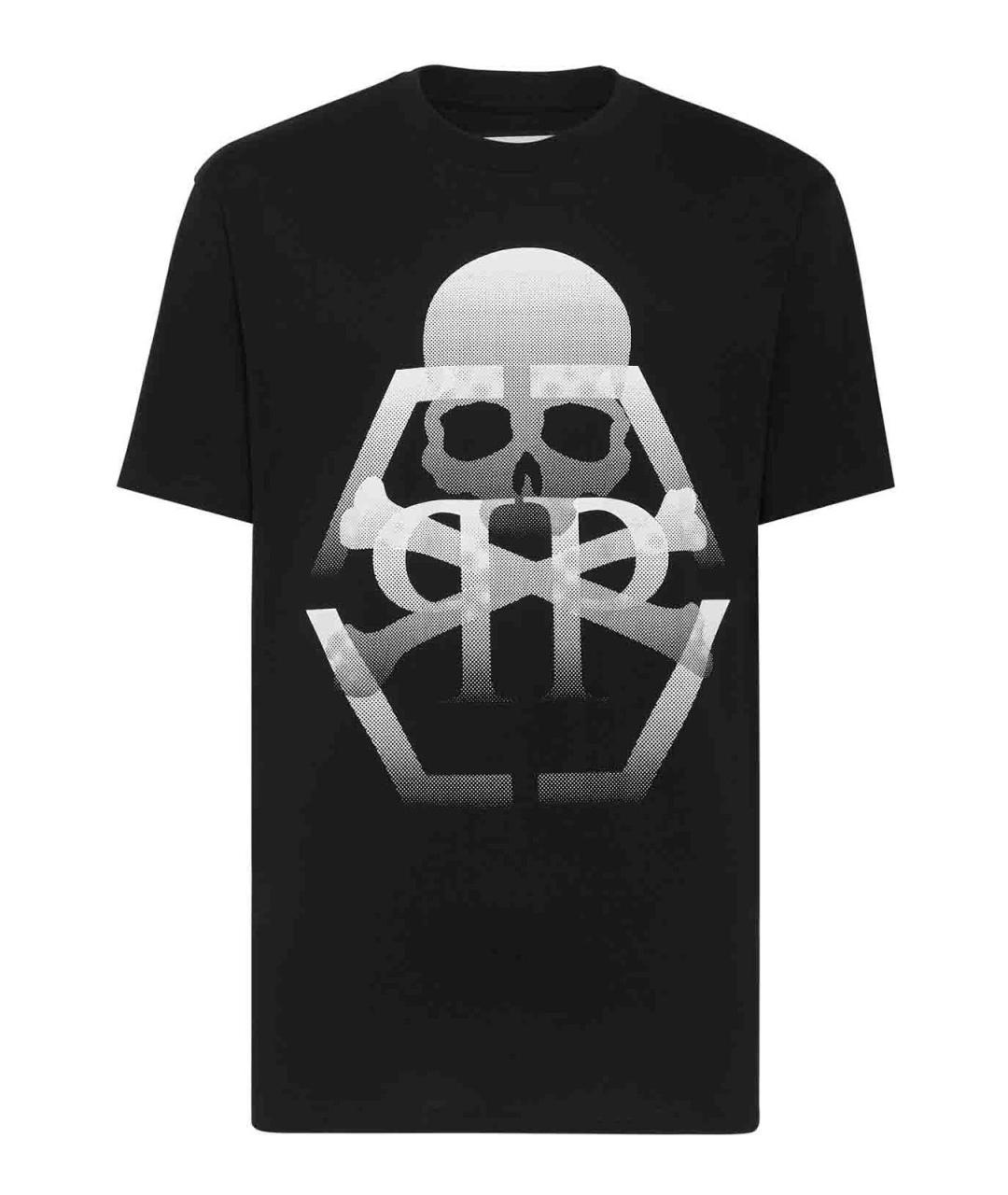 PHILIPP PLEIN Черная хлопковая футболка, фото 1