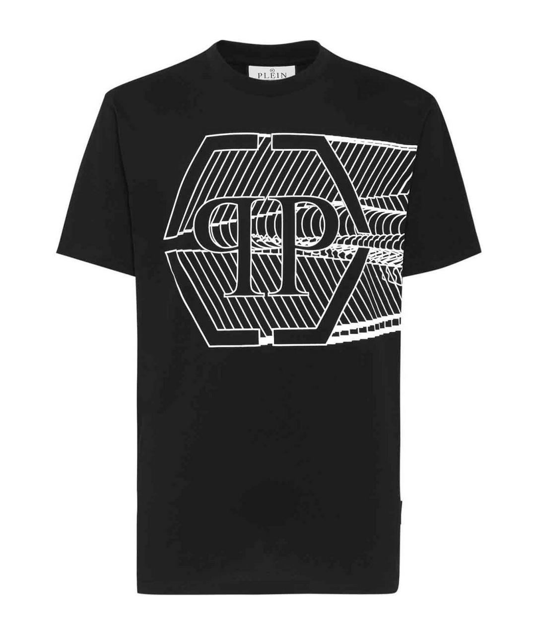 PHILIPP PLEIN Черная хлопковая футболка, фото 1