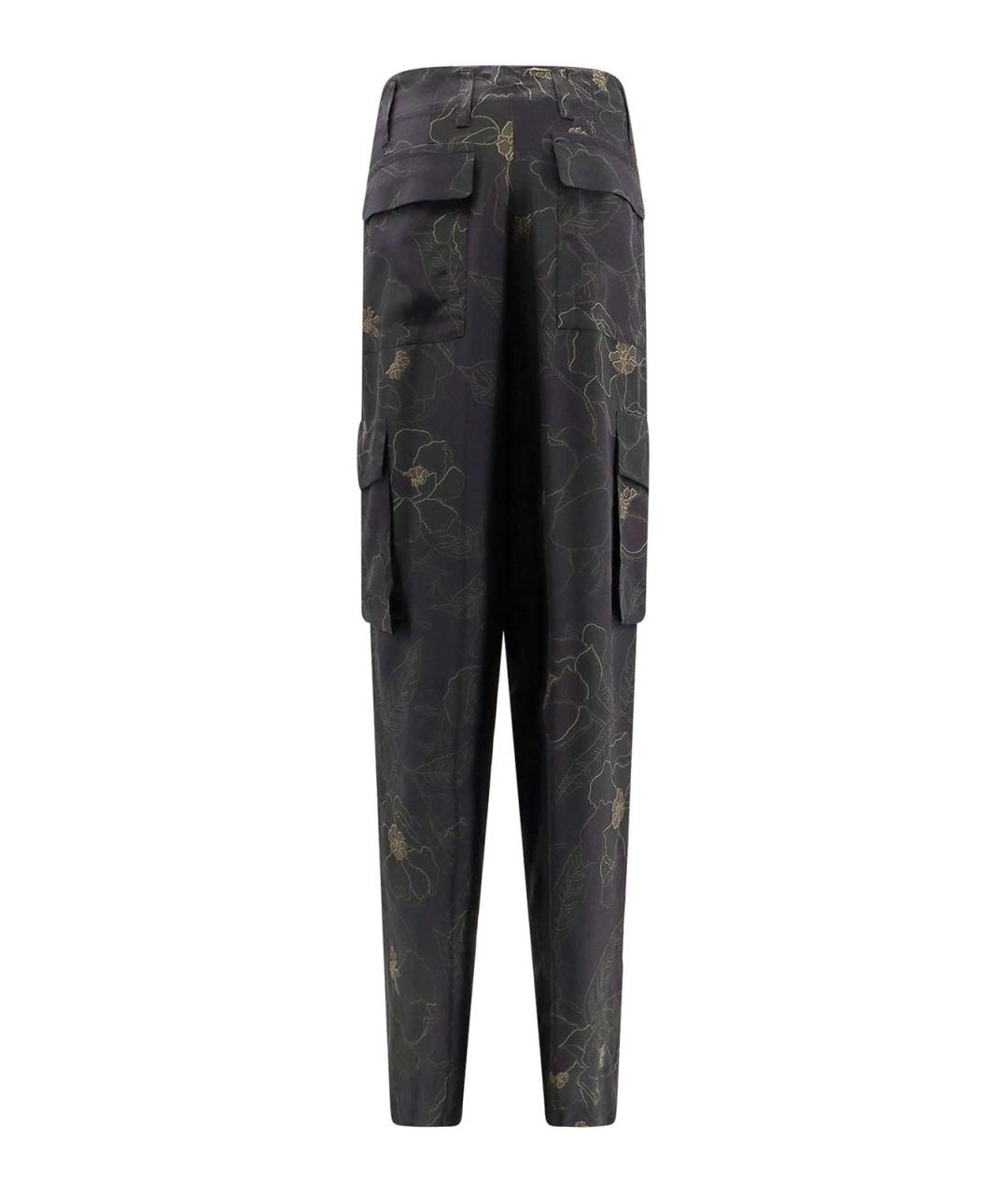 DRIES VAN NOTEN Черные шелковые брюки широкие, фото 2