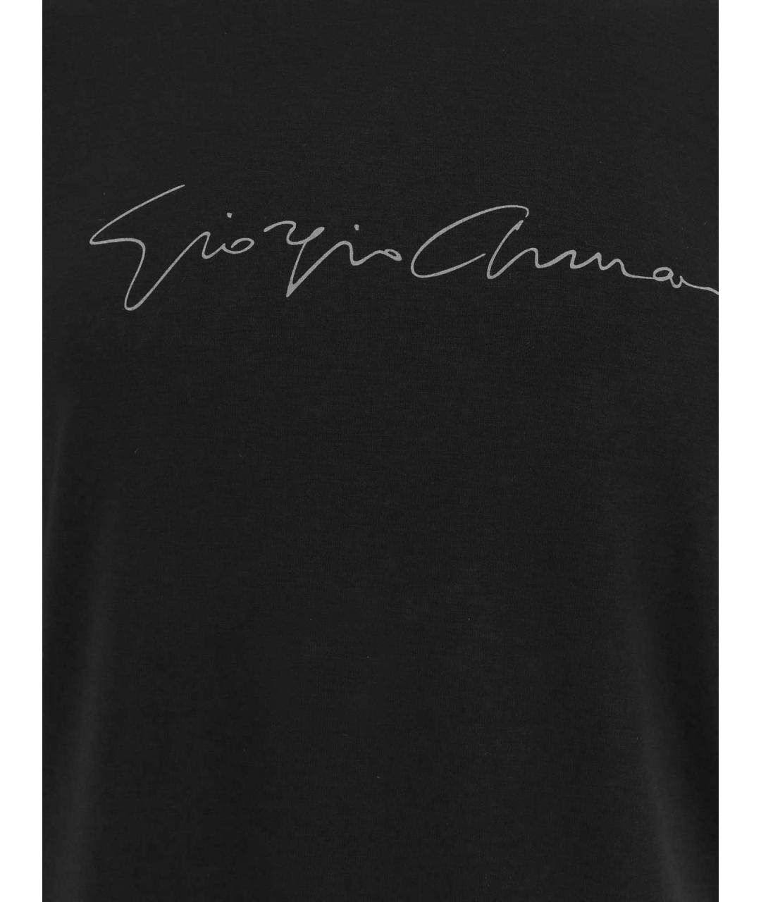 GIORGIO ARMANI Черная вискозная футболка, фото 3