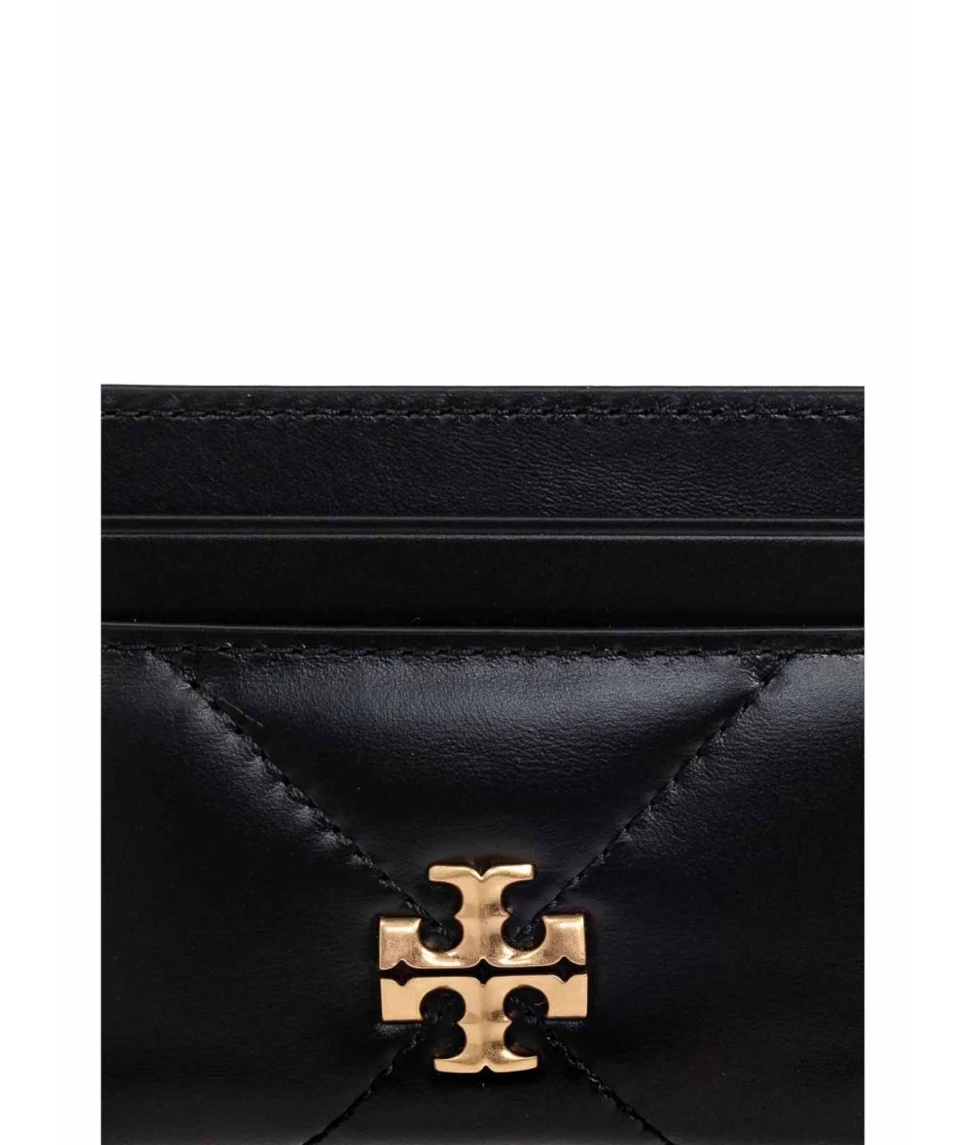 TORY BURCH Черный кожаный кардхолдер, фото 2