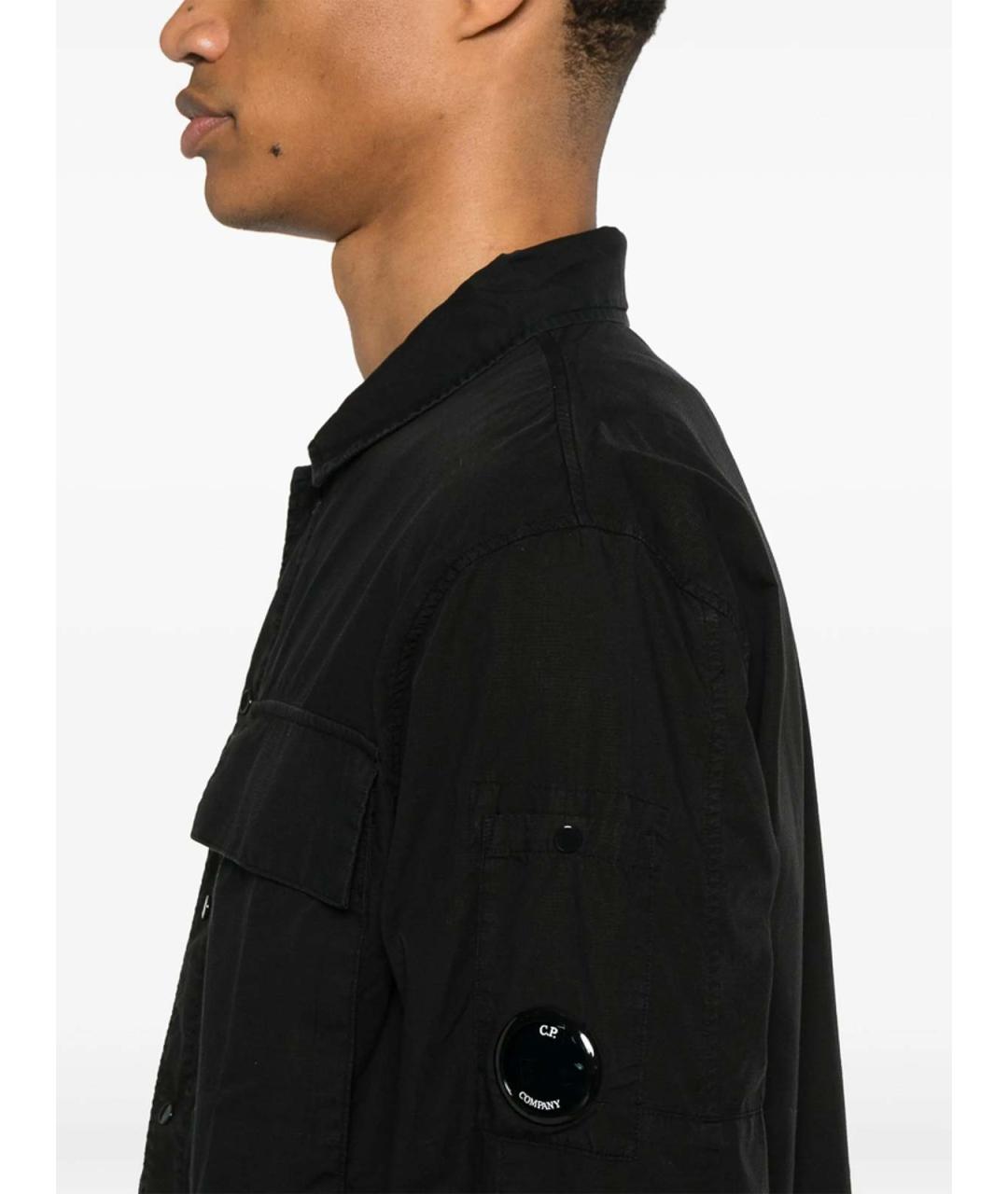 CP COMPANY Черная хлопковая классическая рубашка, фото 4